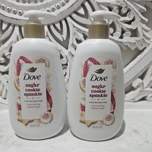 NEW Dove 2PC BUNDLE Sugar Cookie Sprinkle Hand Wash/Soap 12 Oz Bottles